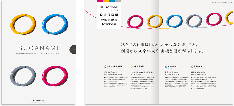 菅波電線様 カタログデザイン実績