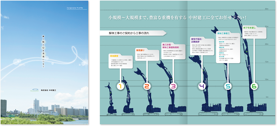 中村建工様 会社案内デザイン実績