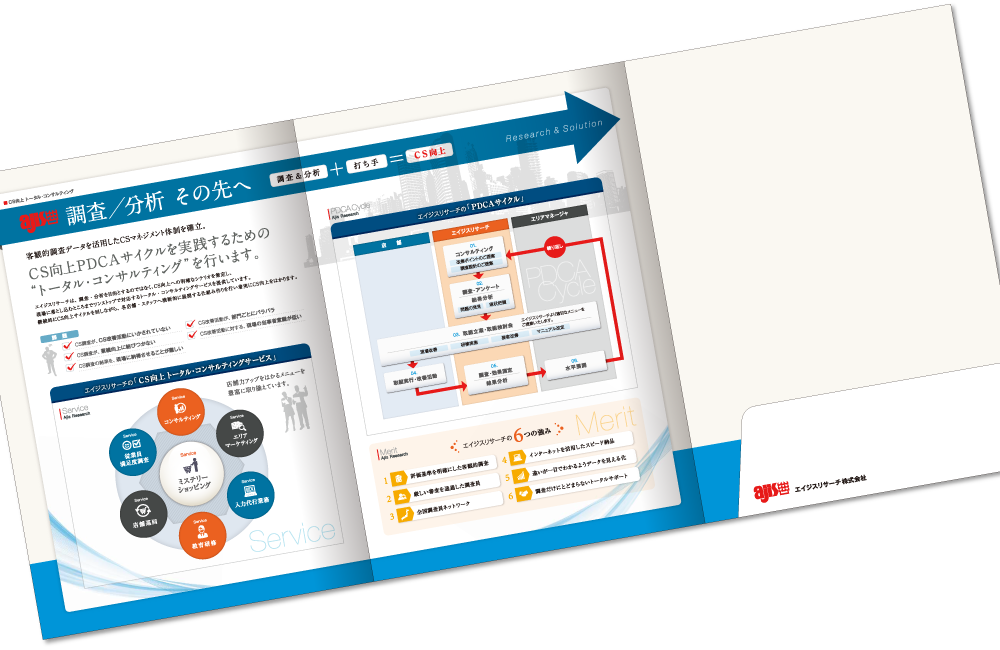 エイジスリサーチ様会社案内デザイン実績