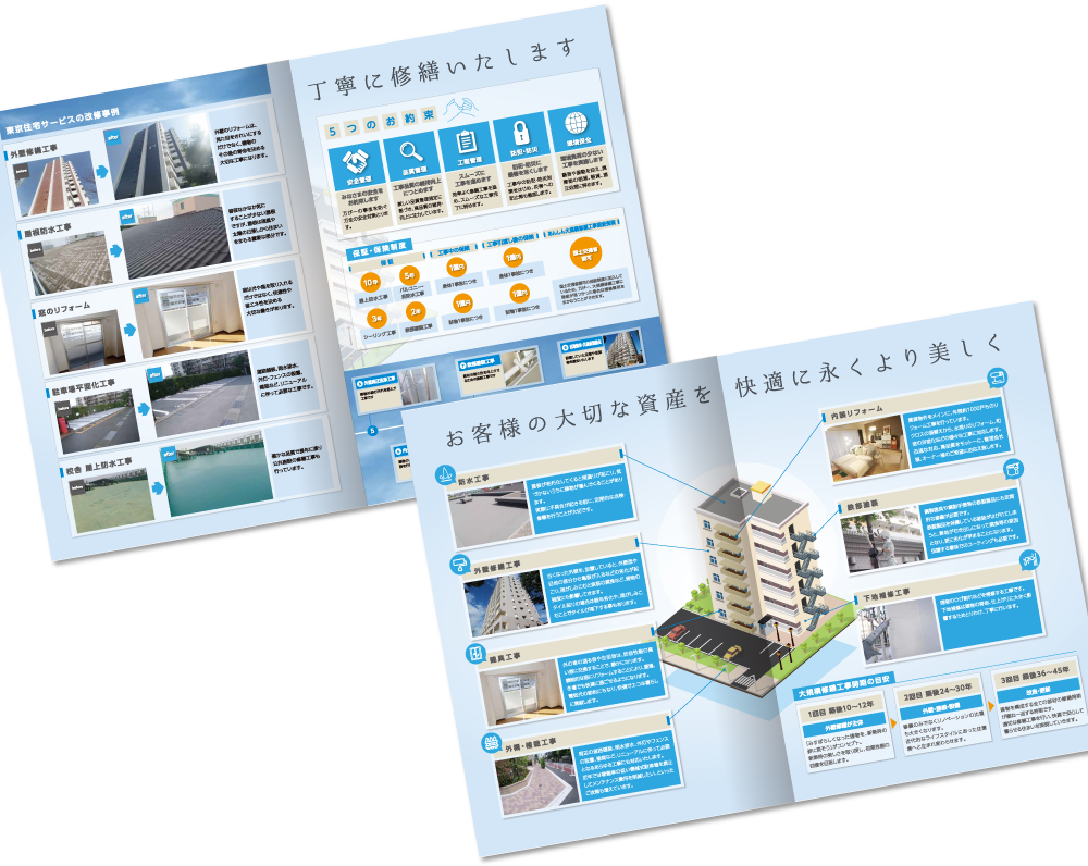 東京住宅サービス様 会社案内デザイン実績