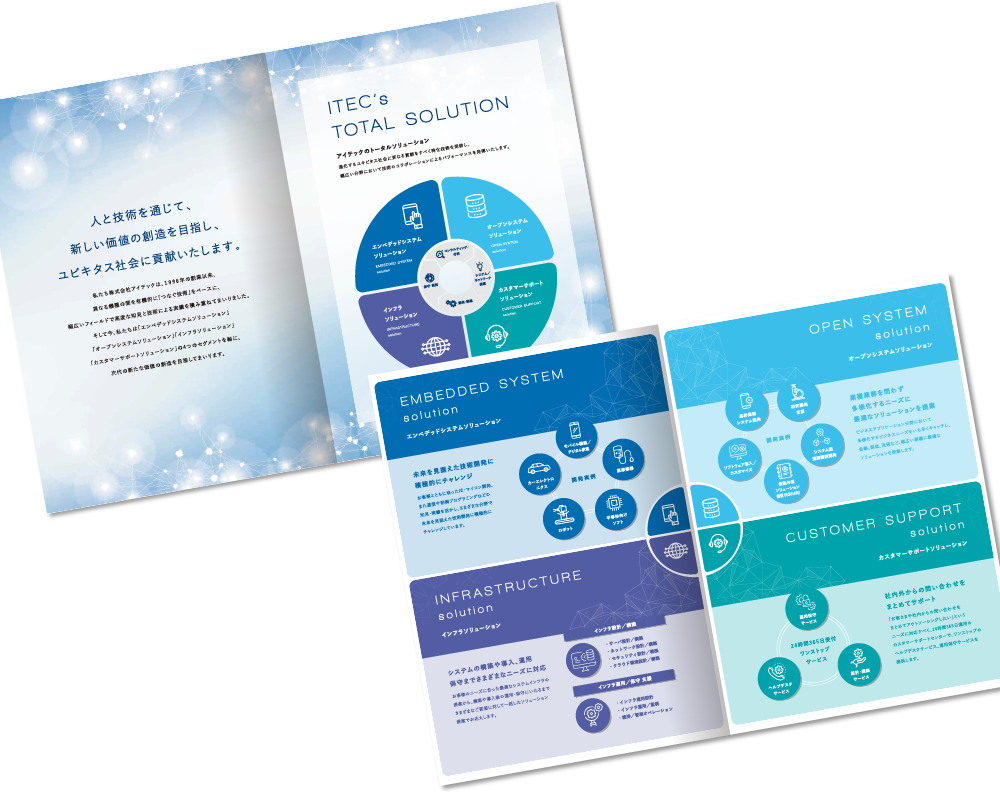 アイテック様 会社案内デザイン実績