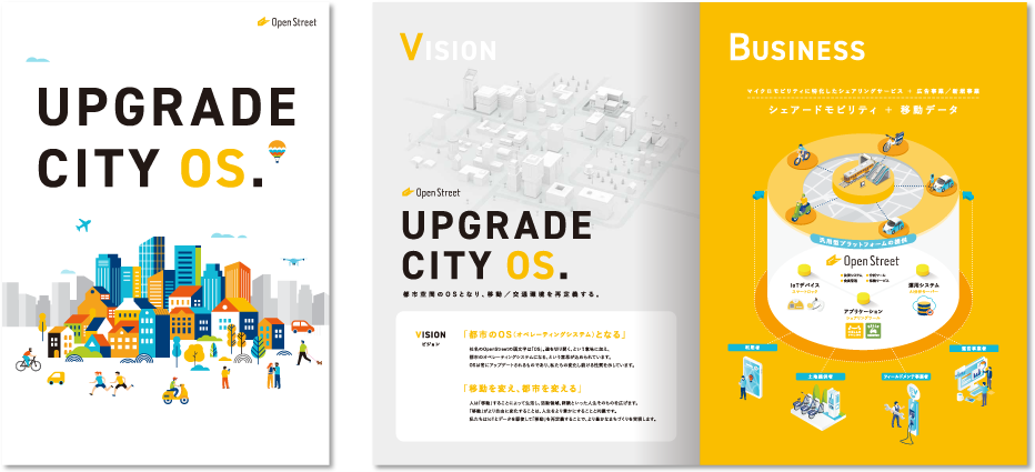 OpenStreet株式会社様 会社案内デザイン実績