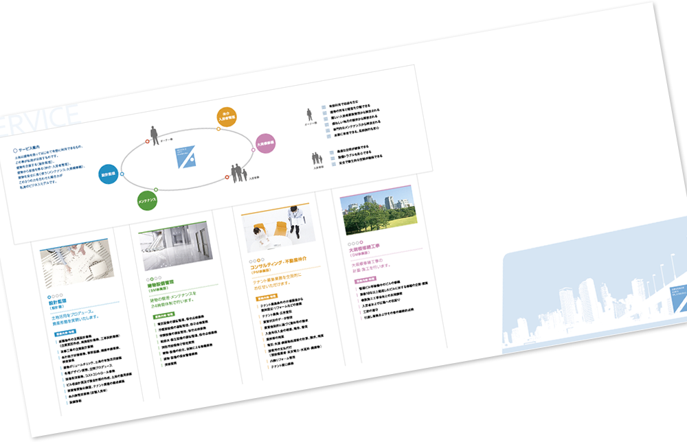 アドバンスシティプランニング様 会社案内デザイン実績