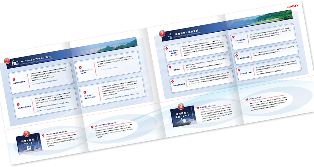 ジオシス様 会社案内デザイン実績