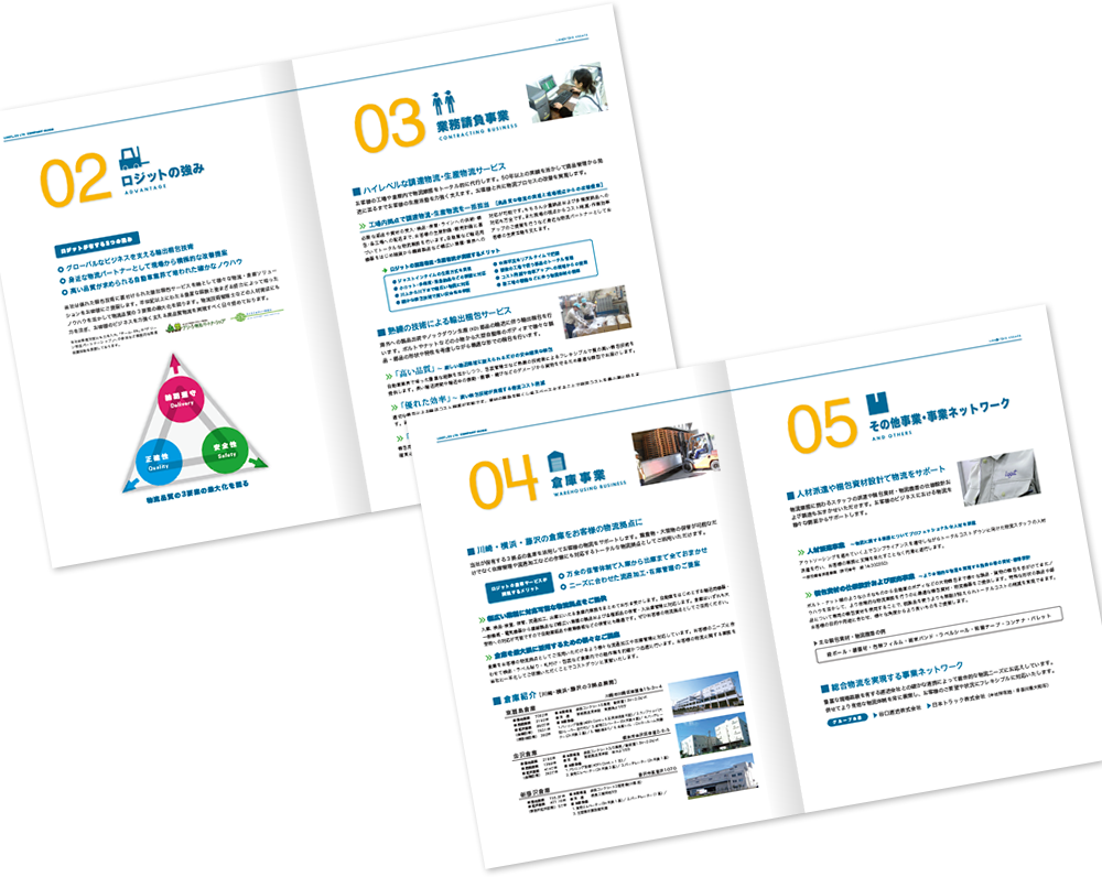 ロジット様 会社案内デザイン実績