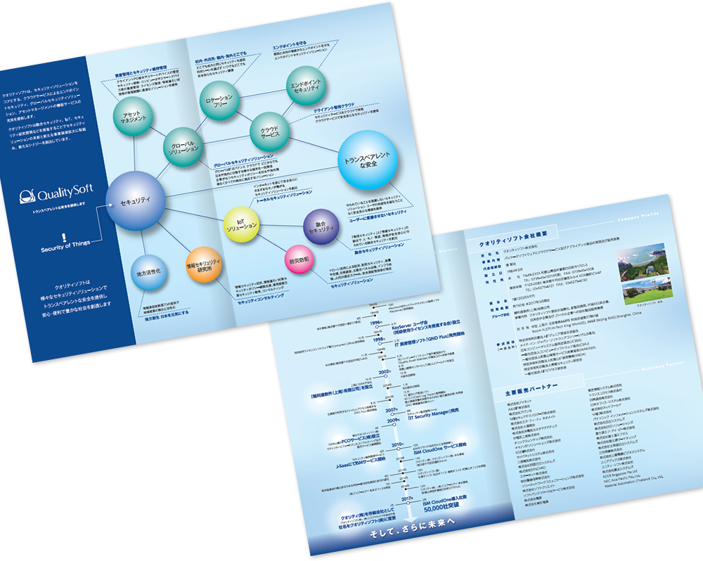 クオリティソフト様 会社案内デザイン実績