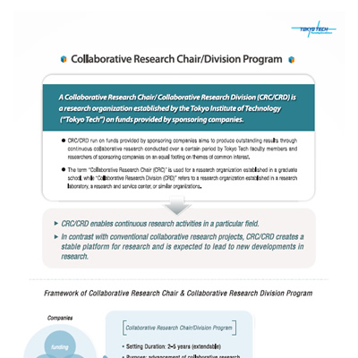東京工業大学 産学連携企画課 様 パンフレット制作実績：東京工業大学と企業との連携を紹介するパンフレット