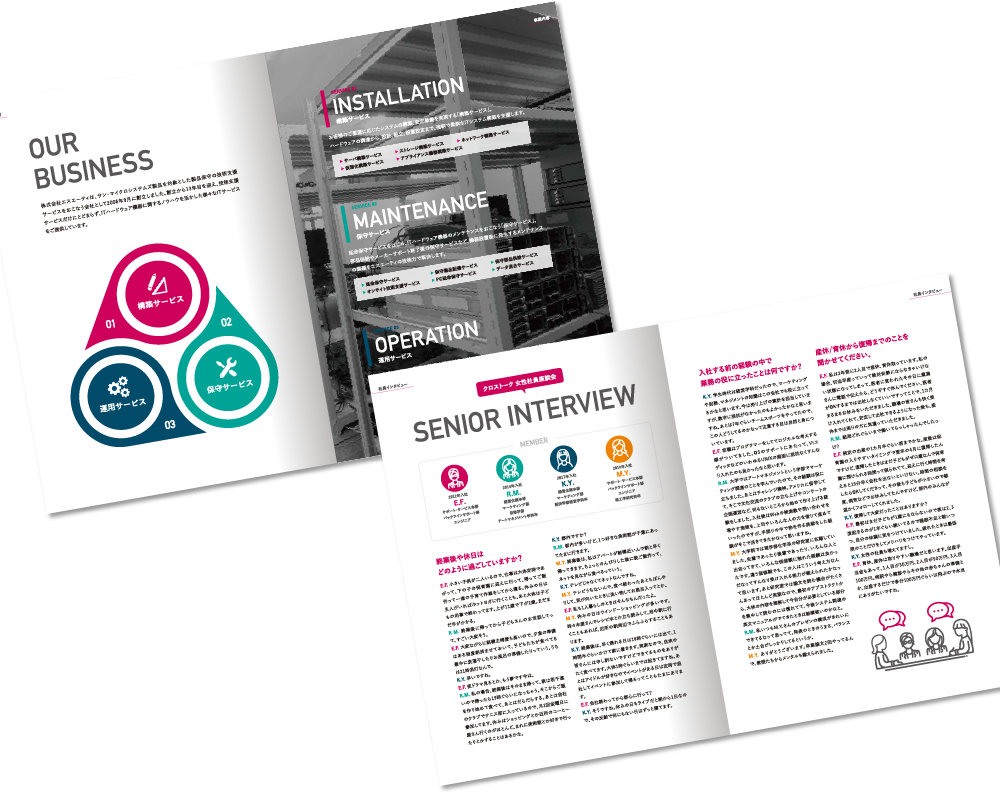 エスエーティ様 採用パンフレットデザイン実績